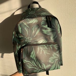 BRAND NEW leather Burberry Backpack Foliage Print